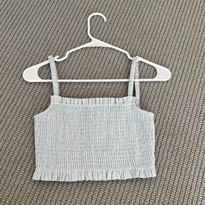 Sunday Best Aritzia scrunch/stretch little tank top in baby blue! Size XS